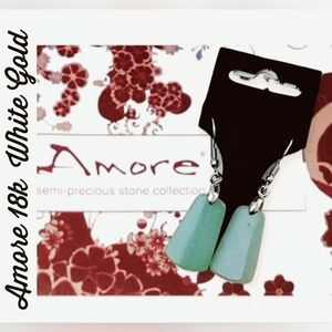 Amore Precious Aventurine Stone Earrings